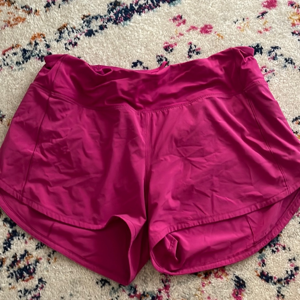 Lululemon speed up shorts, size 10